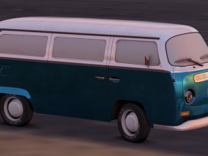 BUS GAME READY LOW POLY 3D MODEL 3D Model