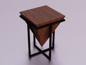 STYLISH TABLE LOW POLY GAME READY 3D MODEL Modello 3D