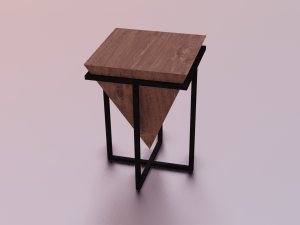 STYLISH TABLE LOW POLY GAME READY 3D MODEL Modelo 3D