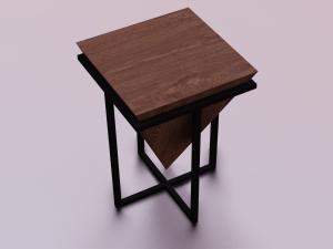 STYLISH TABLE LOW POLY GAME READY 3D MODEL Modelo 3D