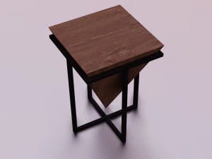 STYLISH TABLE LOW POLY GAME READY 3D MODEL 3D Model