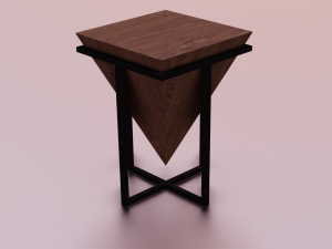 STYLISH TABLE LOW POLY GAME READY 3D MODEL Modelo 3D