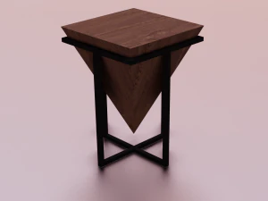 STYLISH TABLE LOW POLY GAME READY 3D MODEL 3D Model