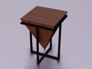 STYLISH TABLE LOW POLY GAME READY 3D MODEL Modelo 3D