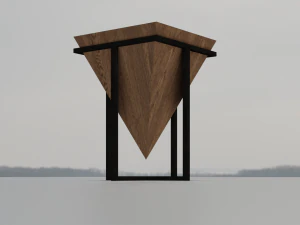 STYLISH TABLE LOW POLY GAME READY 3D MODEL 3D Model