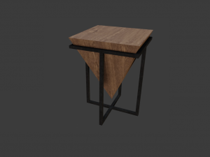 STYLISH TABLE LOW POLY GAME READY 3D MODEL Modelo 3D