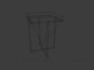 STYLISH TABLE LOW POLY GAME READY 3D MODEL Modelo 3D