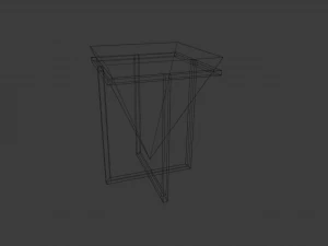 STYLISH TABLE LOW POLY GAME READY 3D MODEL 3D Model