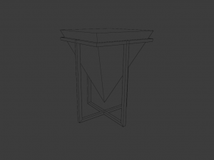 STYLISH TABLE LOW POLY GAME READY 3D MODEL Modelo 3D