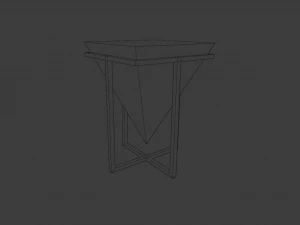 STYLISH TABLE LOW POLY GAME READY 3D MODEL 3D Model