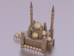 MOSQUE GAME READY LOW POLY Modelo 3D