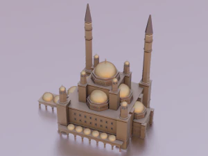 MOSQUE GAME READY LOW POLY 3D Model