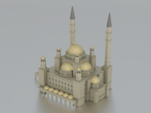 MOSQUE GAME READY LOW POLY Modelo 3D
