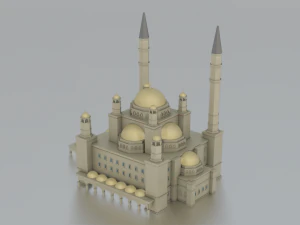 MOSQUE GAME READY LOW POLY 3D Model