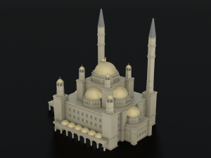 MOSQUE GAME READY LOW POLY Modelo 3D