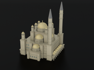 MOSQUE GAME READY LOW POLY Modelo 3D