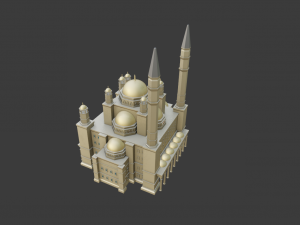 MOSQUE GAME READY LOW POLY Modelo 3D