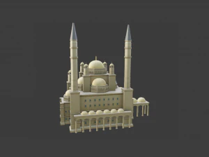 MOSQUE GAME READY LOW POLY 3D Model