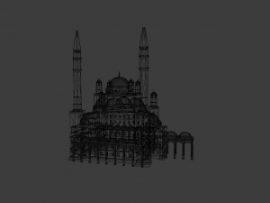 MOSQUE GAME READY LOW POLY Modelo 3D