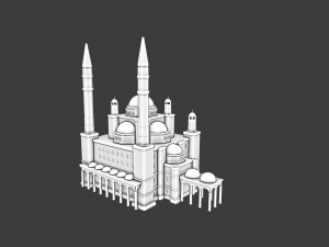MOSQUE GAME READY LOW POLY Modelo 3D