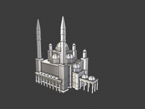 MOSQUE GAME READY LOW POLY Modelo 3D