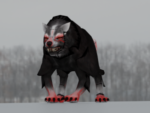 WOLF GAME READY 3D MODEL Modello 3D