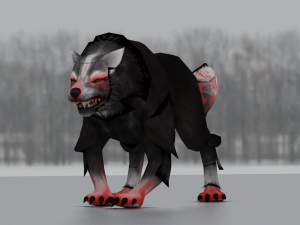 WOLF GAME READY 3D MODEL Modello 3D