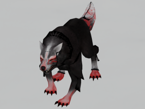 WOLF GAME READY 3D MODEL Modello 3D