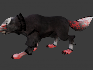 WOLF GAME READY 3D MODEL Modello 3D