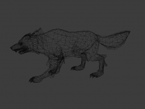 WOLF GAME READY 3D MODEL Modello 3D