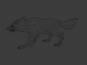 WOLF GAME READY 3D MODEL Modello 3D