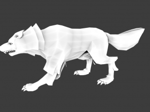 WOLF GAME READY 3D MODEL Modello 3D