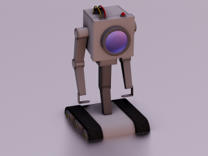 ROBOT GAME READY LOW POLY Modelo 3D