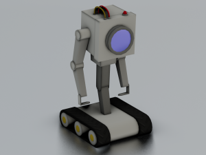ROBOT GAME READY LOW POLY Modelo 3D