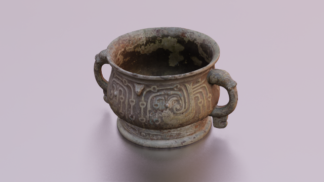 VESSEL ANTIQUE GAME READY LOW POLY Modello 3D .c4d .max .obj .3ds .fbx .stl .blend 