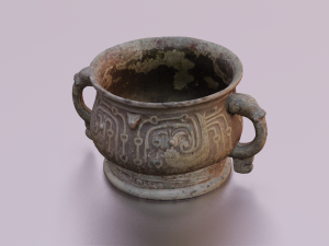 VESSEL ANTIQUE GAME READY LOW POLY Modello 3D