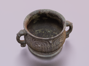 VESSEL ANTIQUE GAME READY LOW POLY Modello 3D