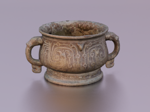 VESSEL ANTIQUE GAME READY LOW POLY Modello 3D