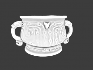 VESSEL ANTIQUE GAME READY LOW POLY Modello 3D