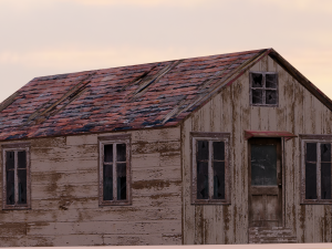 COTTAGE HOUSE GAME READY LOW POLY 3D Model