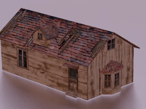 COTTAGE HOUSE GAME READY LOW POLY 3D Model