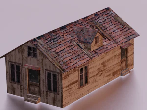 COTTAGE HOUSE GAME READY LOW POLY 3D Model