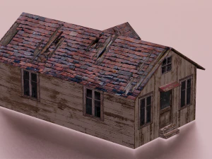 COTTAGE HOUSE GAME READY LOW POLY 3D Model