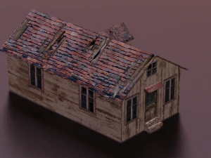 COTTAGE HOUSE GAME READY LOW POLY 3D Model