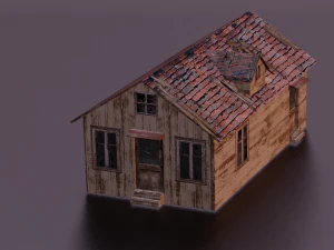 COTTAGE HOUSE GAME READY LOW POLY 3D Model
