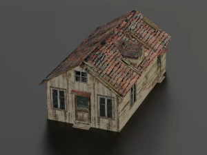 COTTAGE HOUSE GAME READY LOW POLY 3D Model
