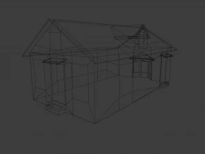 COTTAGE HOUSE GAME READY LOW POLY 3D Model