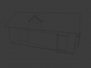 COTTAGE HOUSE GAME READY LOW POLY Model 3D
