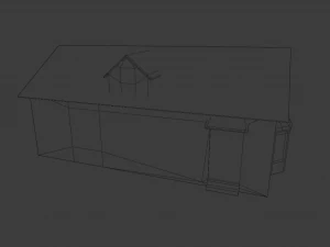 COTTAGE HOUSE GAME READY LOW POLY 3D Model