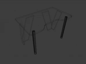 TABLE GAME READY LOW POLY 3D Model